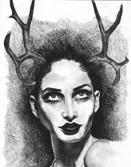 Moose Woman Print